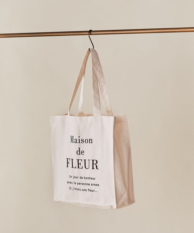 Maison de FLEUR「ブランドロゴ刺繍スクエアトートバッグ」|トートバッグ|