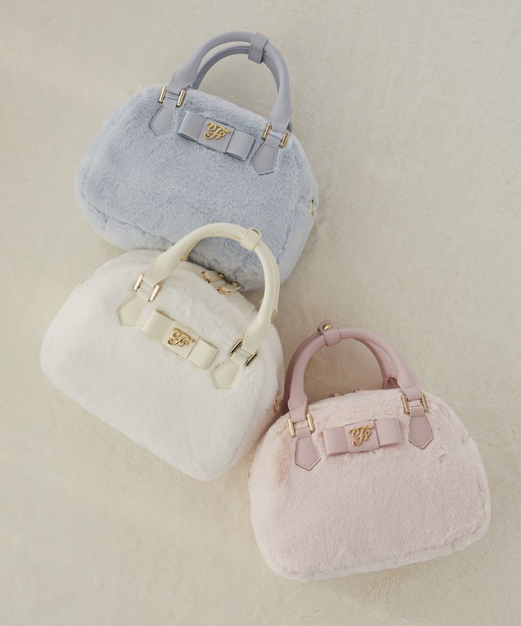 Maison de FLEUR「【限定カラーあり】フェイクファーラウンドバッグ」|ハンドバッグ|