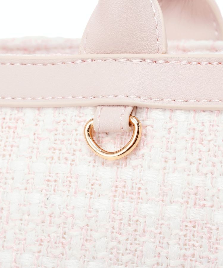 Maison de FLEUR「スカーフ付きツイードスクエアトートバッグ」|ハンドバッグ|