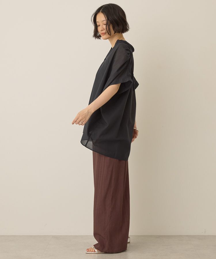 AMERICAN HOLIC「イージーケア 接触冷感フレンチスリーブギャザーシャツ」|シャツ・ブラウス|