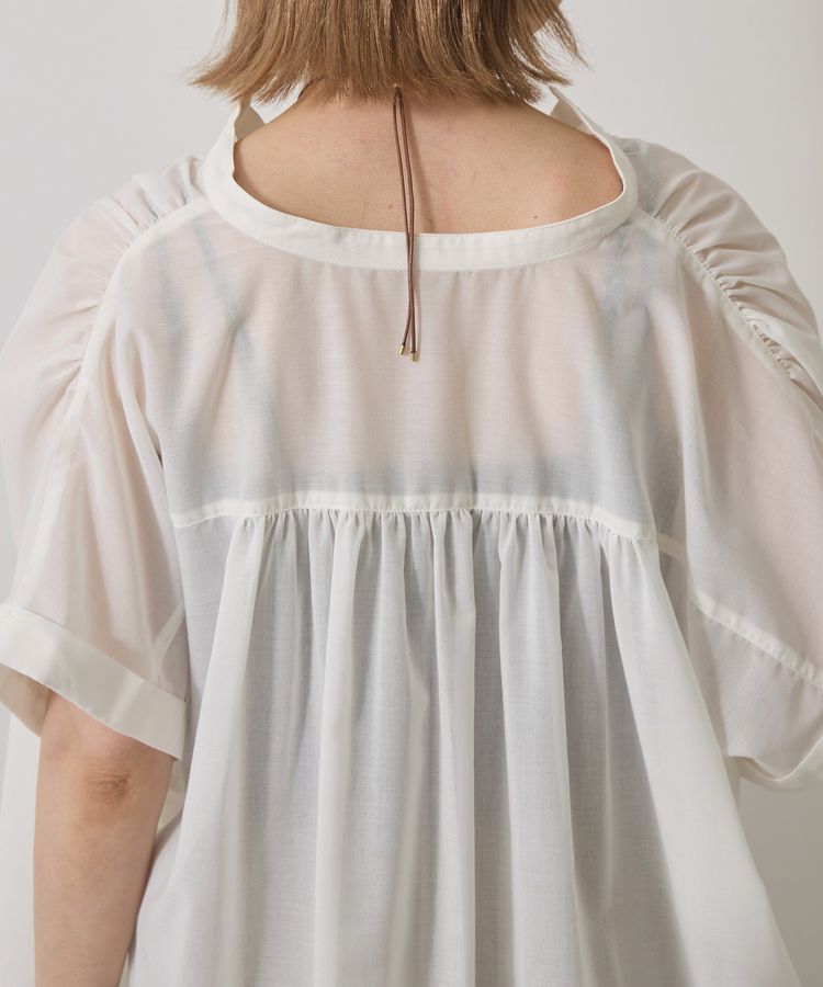 AMERICAN HOLIC「イージーケア 接触冷感フレンチスリーブギャザーシャツ」|シャツ・ブラウス|