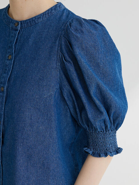  「・SUGAR SPOON デニムパフブラウス」|シャツ・ブラウス|