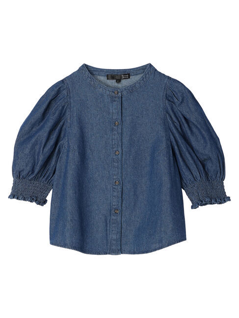  「・SUGAR SPOON デニムパフブラウス」|シャツ・ブラウス|