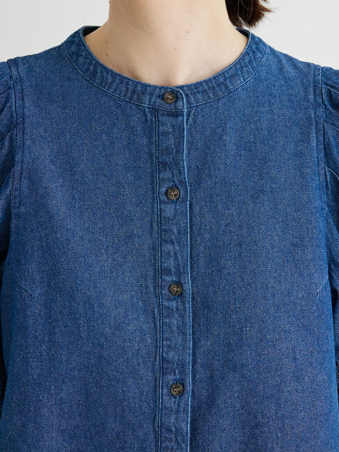  「・SUGAR SPOON デニムパフブラウス」|シャツ・ブラウス|