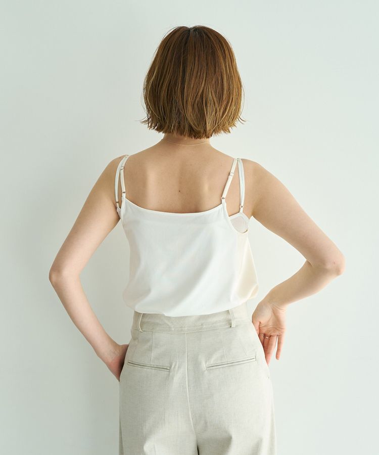 YECCA VECCA「ボートネックサテンキャミ」|キャミソール|