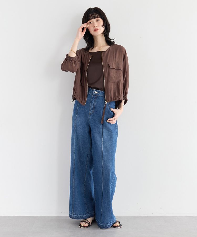 YECCA VECCA「ボートネックサテンキャミ」|キャミソール|