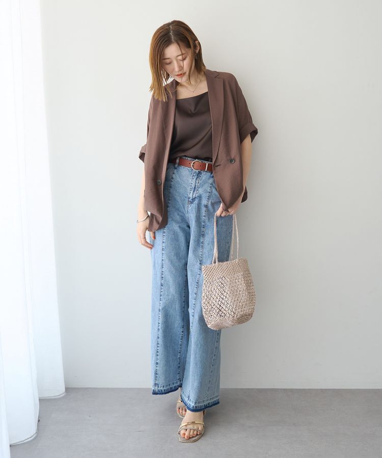 YECCA VECCA「ボートネックサテンキャミ」|キャミソール|