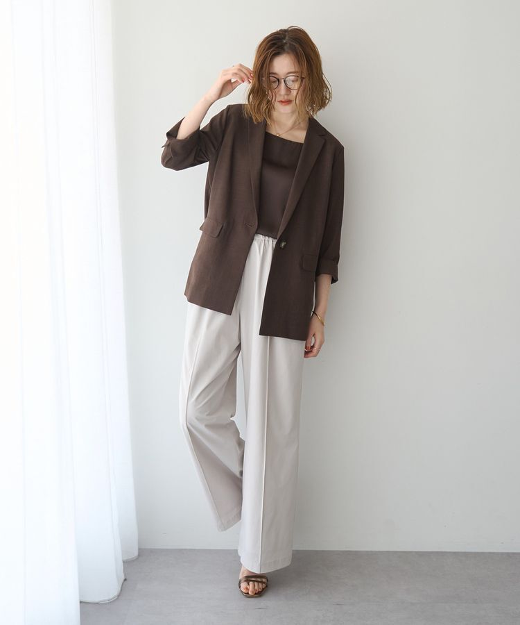 YECCA VECCA「ボートネックサテンキャミ」|キャミソール|