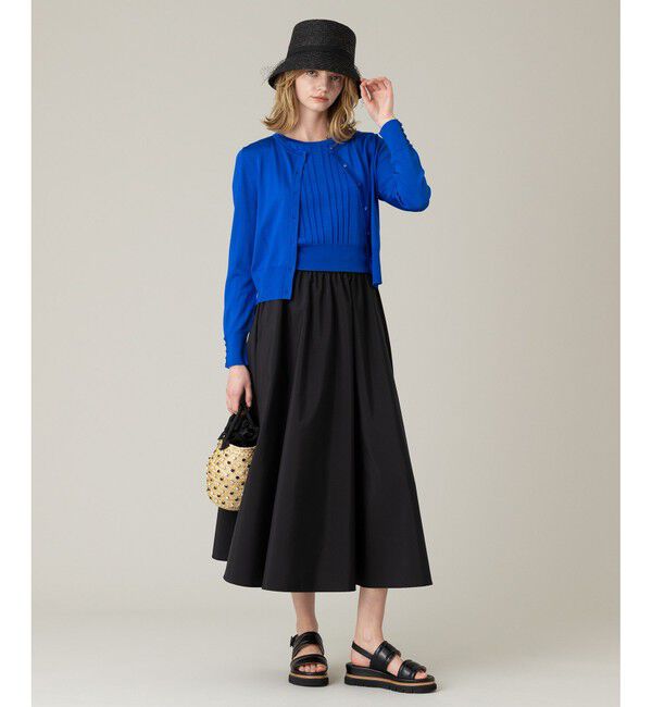 LOULOU WILLOUGHBY「【LOULOU WILLOUGHBY】タフタタックフレアスカート」|フレア|