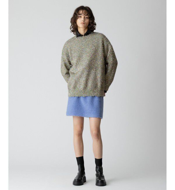 allureville「モヘヤシャギーミニスカート」|スカート|