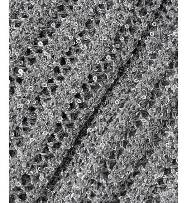 allureville「スパンコールメッシュプルオーバー」|ニット・セーター|