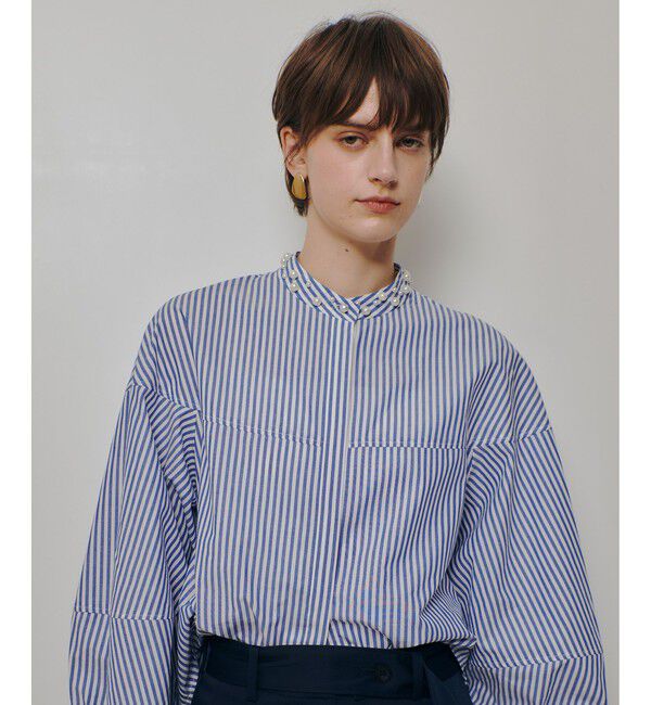 allureville「パールカラーロンストコクーンブラウス」|シャツ・ブラウス|