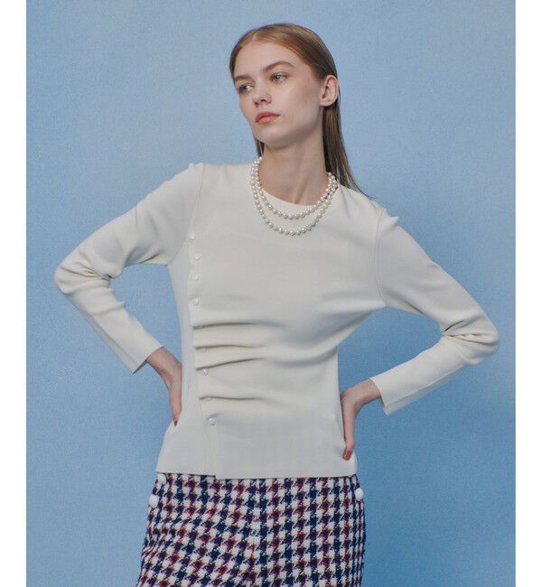 LOULOU WILLOUGHBY「【LOULOU WILLOUGHBY】ドレープアシメプルオーバー」|ニット・セーター|