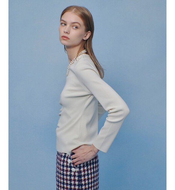 LOULOU WILLOUGHBY「【LOULOU WILLOUGHBY】ドレープアシメプルオーバー」|ニット・セーター|