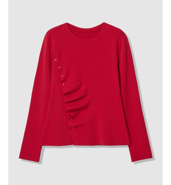 LOULOU WILLOUGHBY「【LOULOU WILLOUGHBY】ドレープアシメプルオーバー」|ニット・セーター|