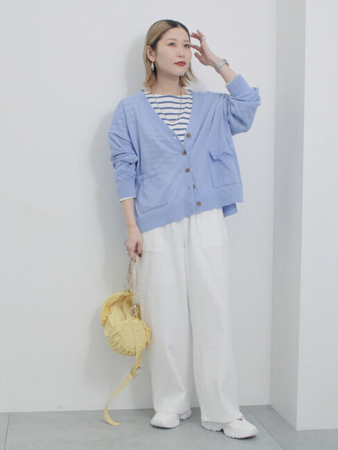 Samansa Mos2 blue「シャーリングミニドラムバッグ」|その他|