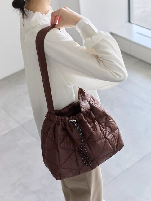 Samansa Mos2 blue「キルティングバッグ」|その他|