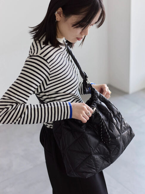 Samansa Mos2 blue「キルティングバッグ」|その他|