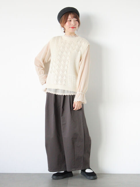 Samansa Mos2「【M/Lサイズ】タックワイドパンツ」|その他|