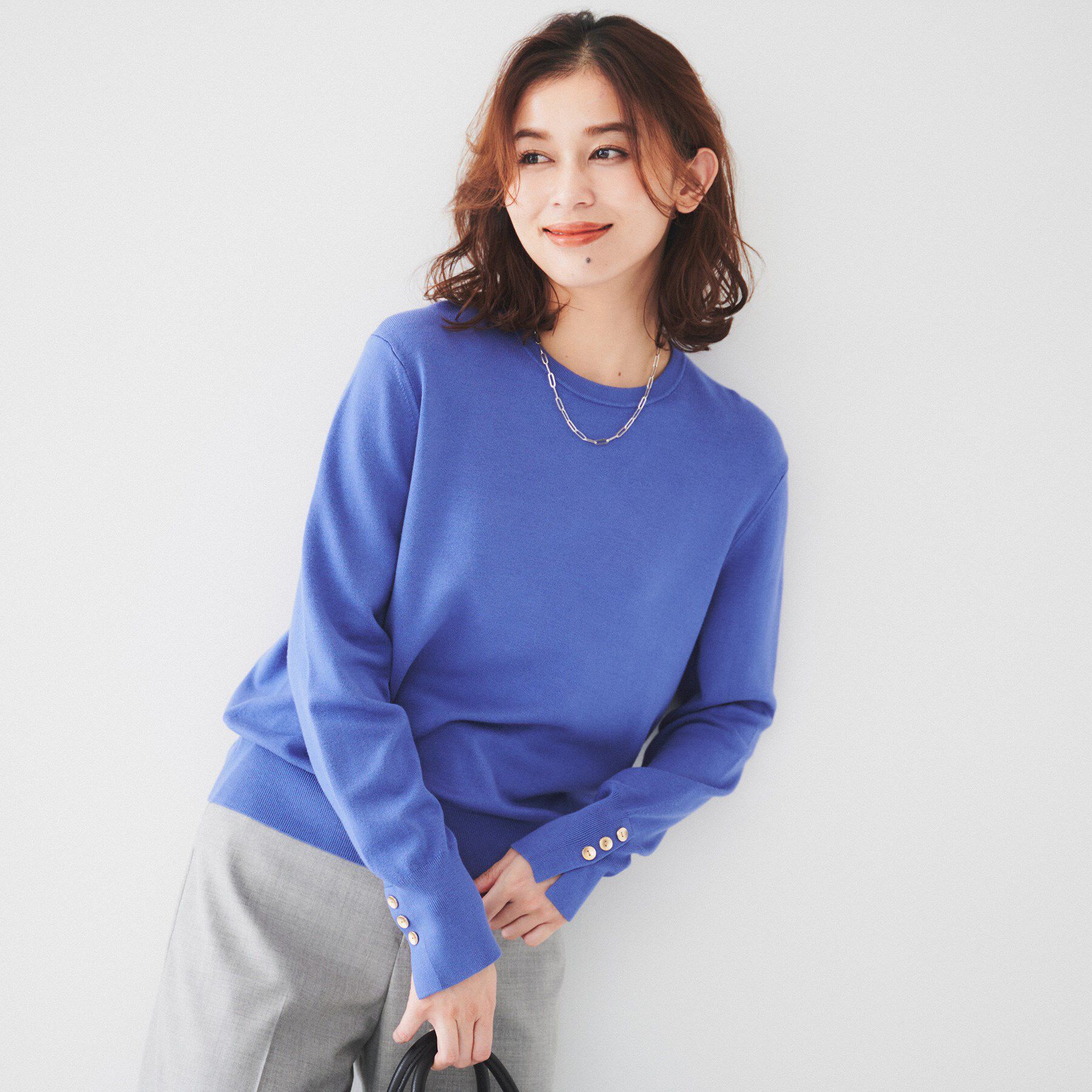 UNTITLED「【アンサンブル可能/6色展開】スパンレーヨン プルオーバーニット」|ニット・セーター|