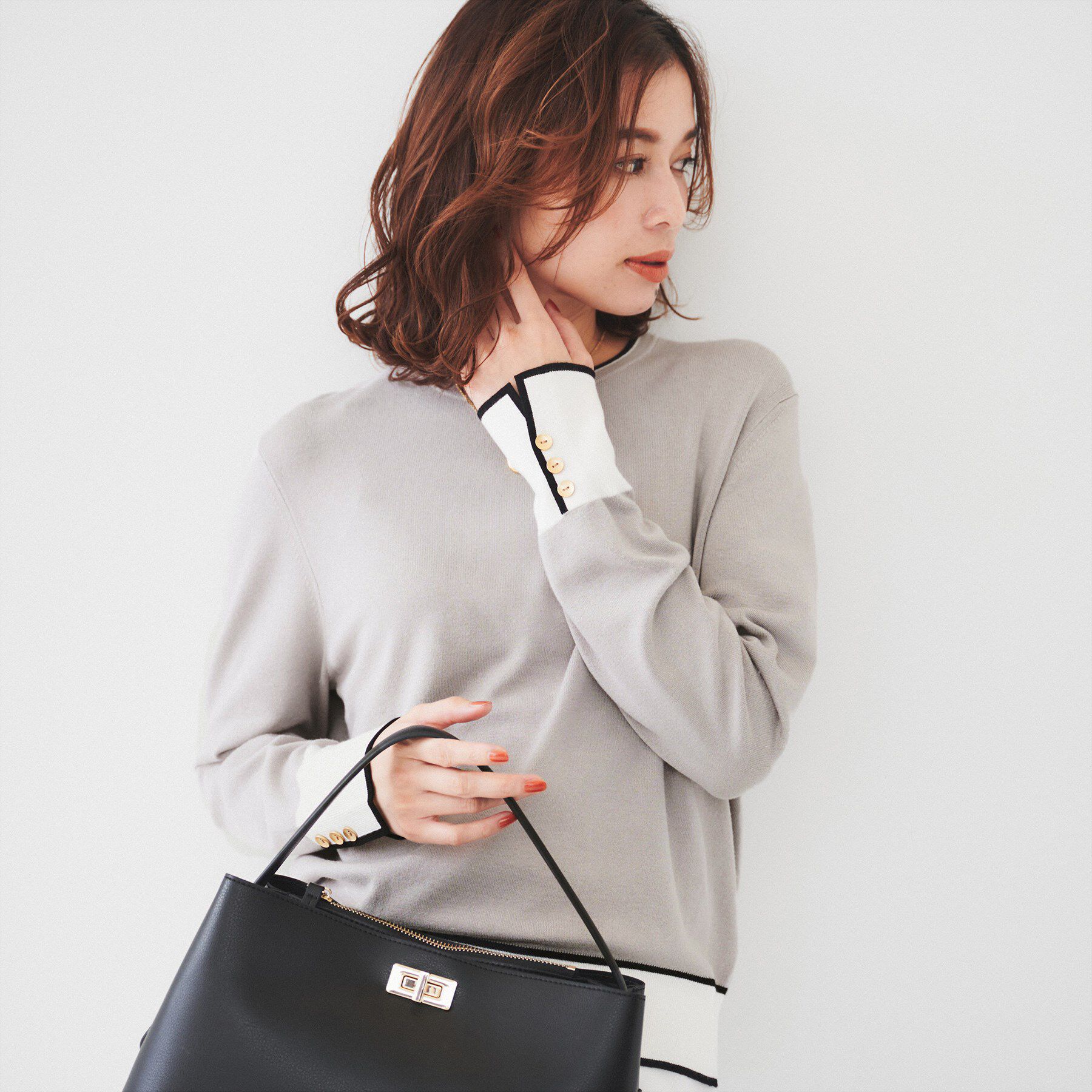 UNTITLED「【アンサンブル可能/6色展開】スパンレーヨン プルオーバーニット」|ニット・セーター|