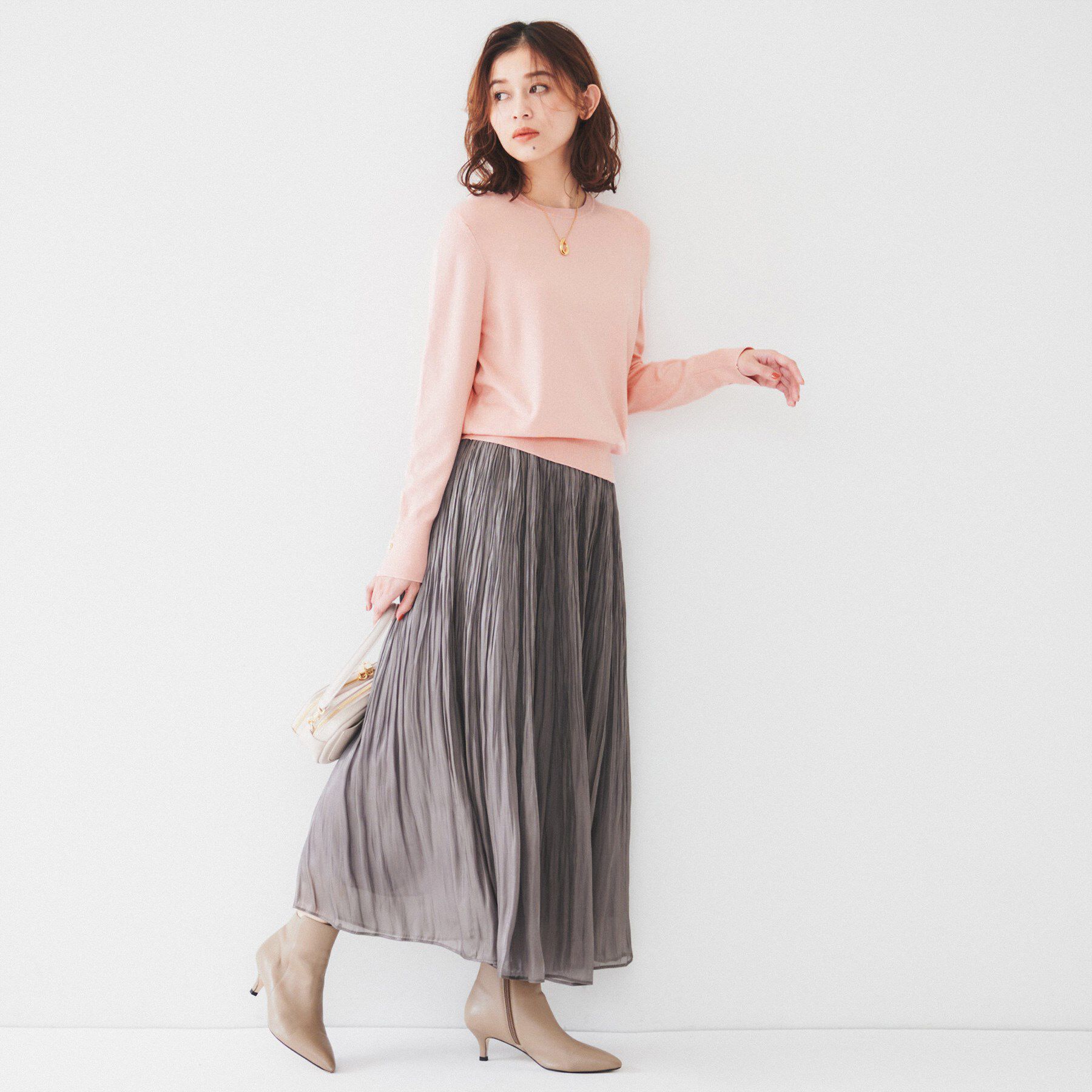 UNTITLED「【アンサンブル可能/6色展開】スパンレーヨン プルオーバーニット」|ニット・セーター|