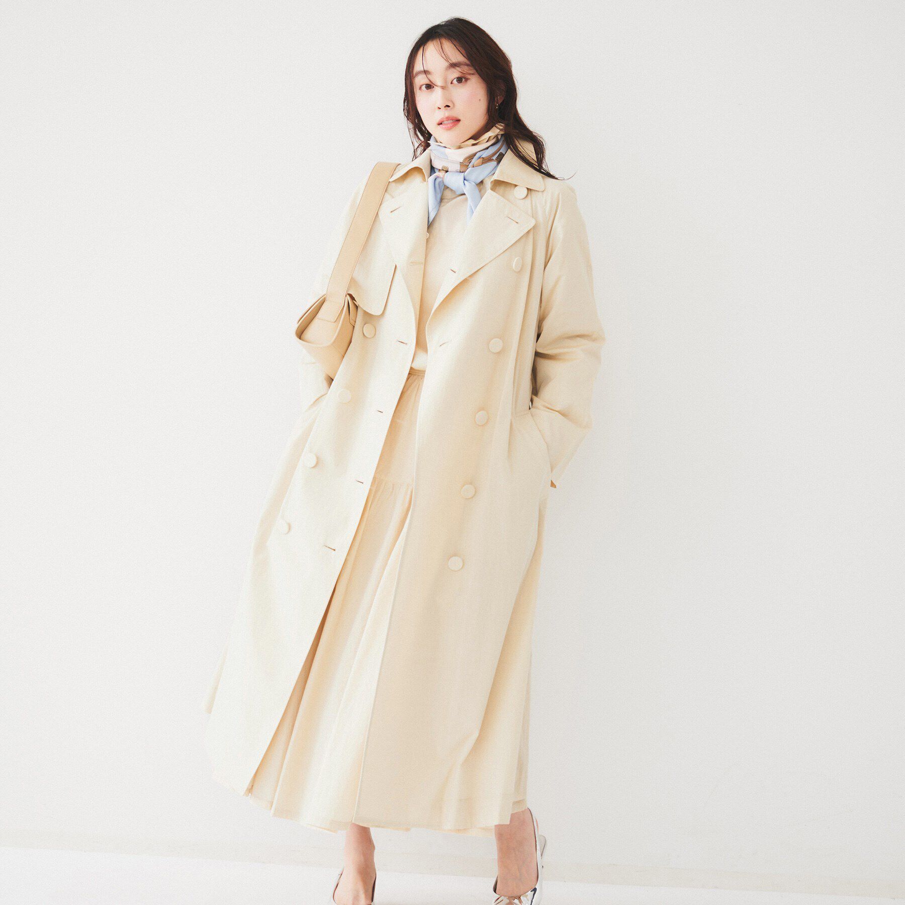 UNTITLED「ライトコットン トレンチコート」|トレンチコート|ライトベージュ(05