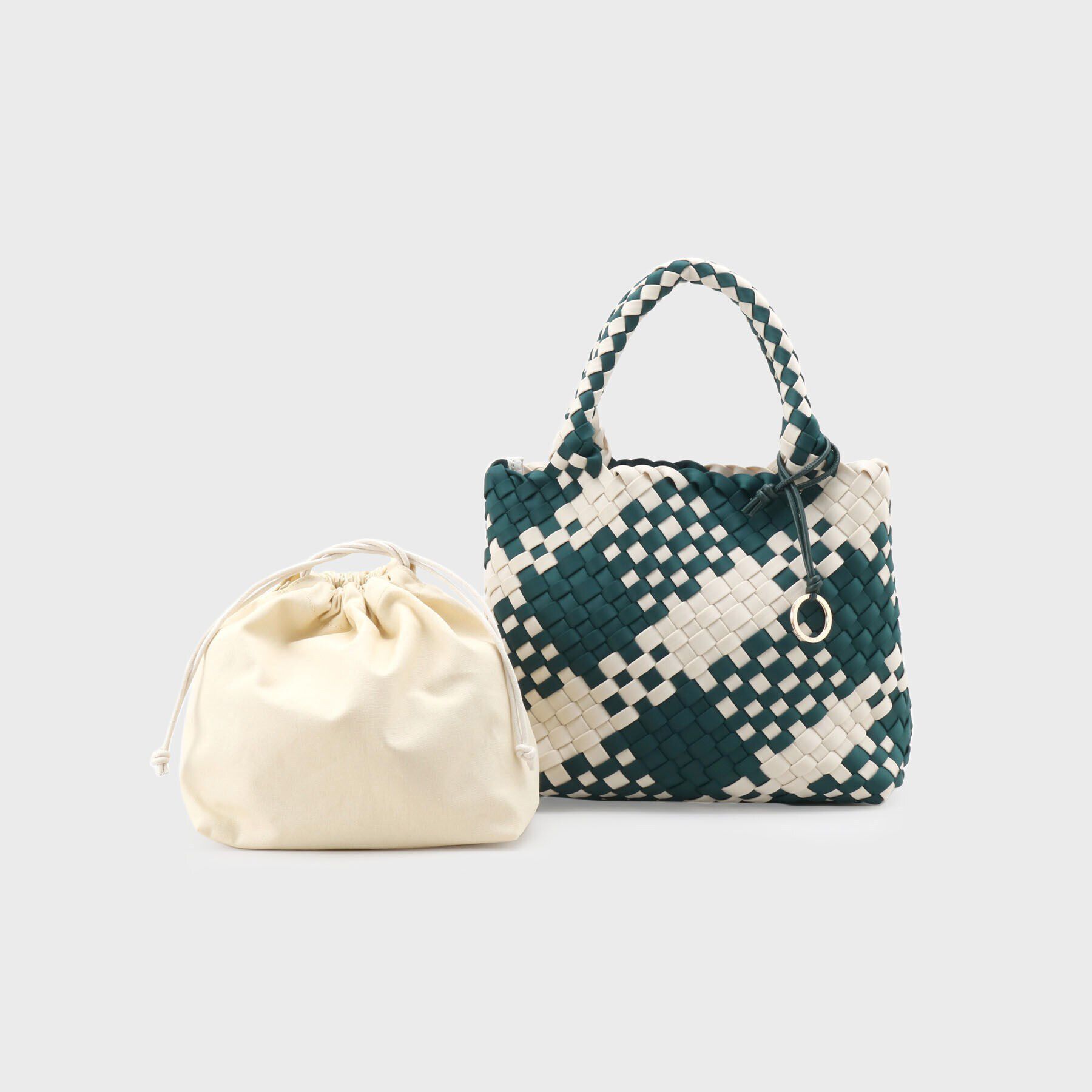 UNTITLED「カラーメッシュトート」|トートバッグ|グリーン(523)