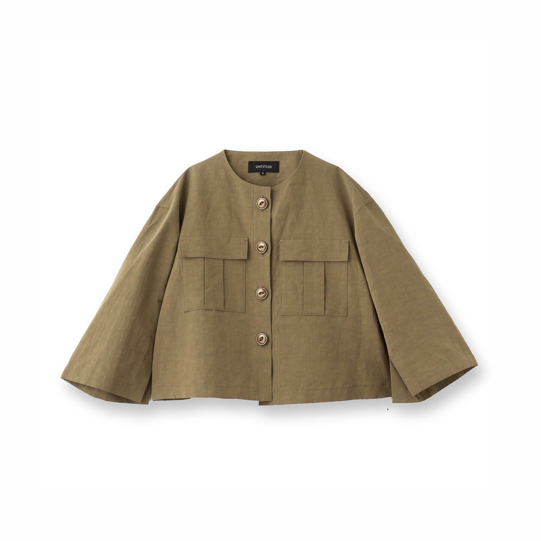 UNTITLED「【トレンド/七分袖】タイプライター ノーカラージャケット」|ノーカラージャケット|