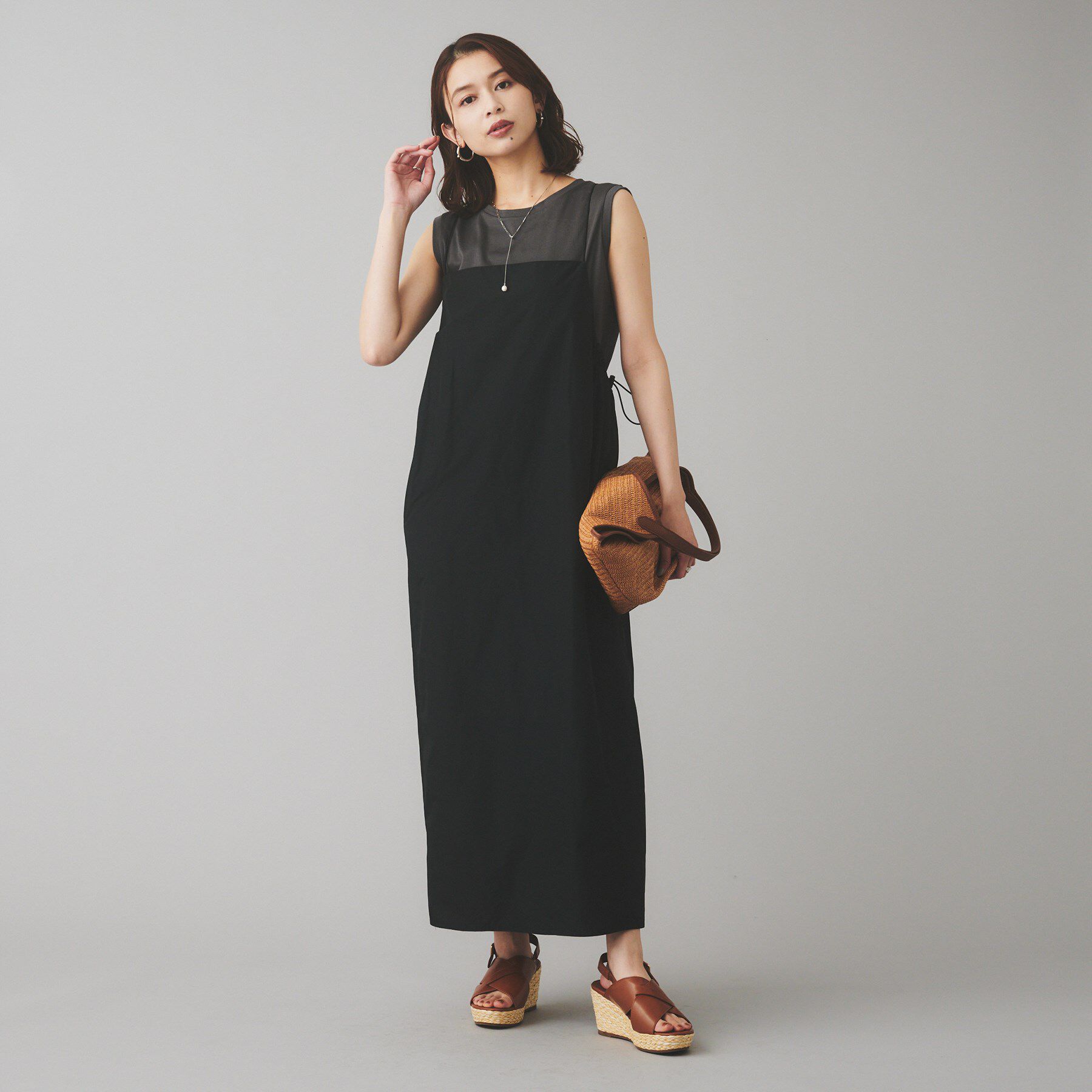 UNTITLED「【Liyoca】タフタキャミワンピース」|ワンピース|