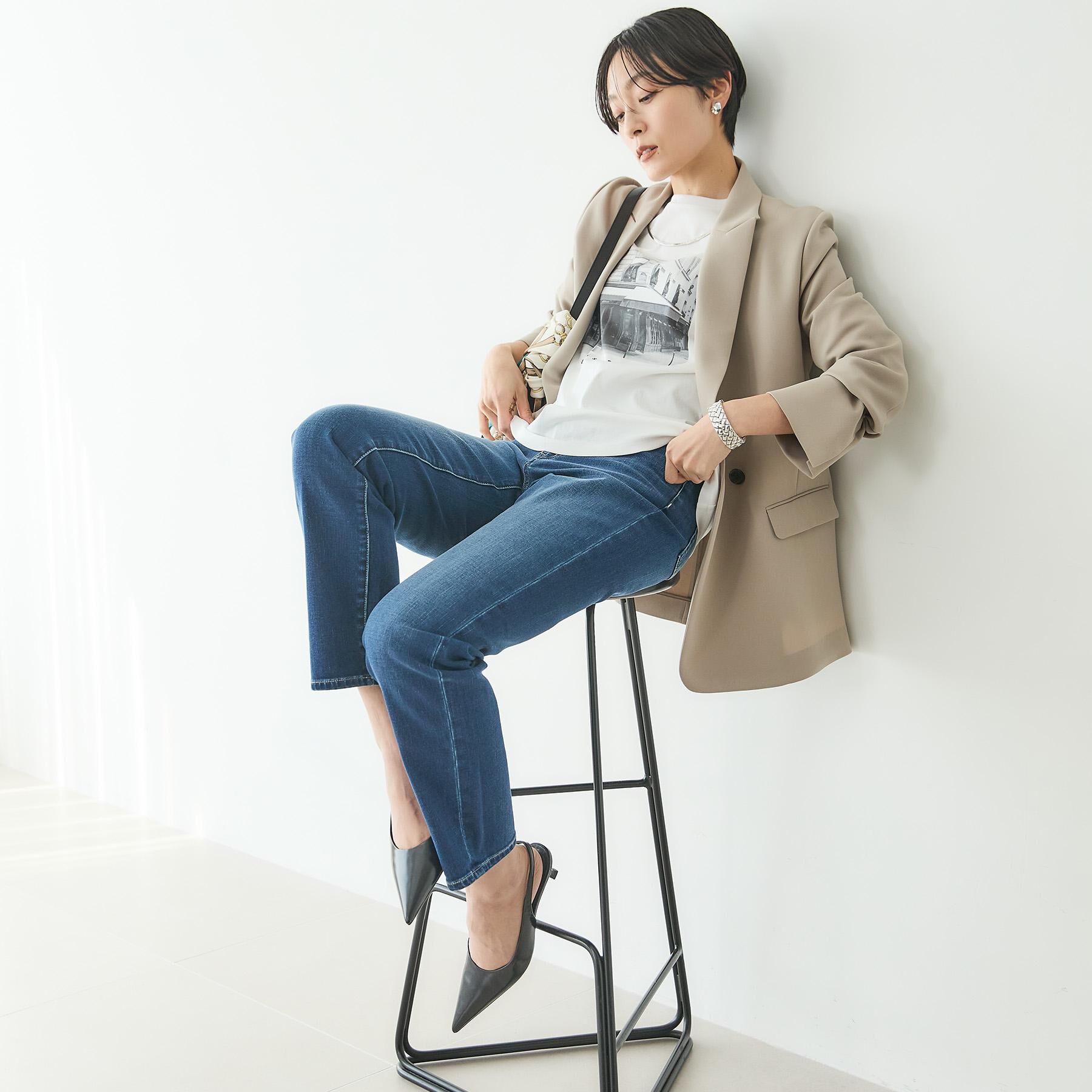 UNTITLED「【コットン100/洗える】フォトロングTシャツ」|Tシャツ・カットソー|