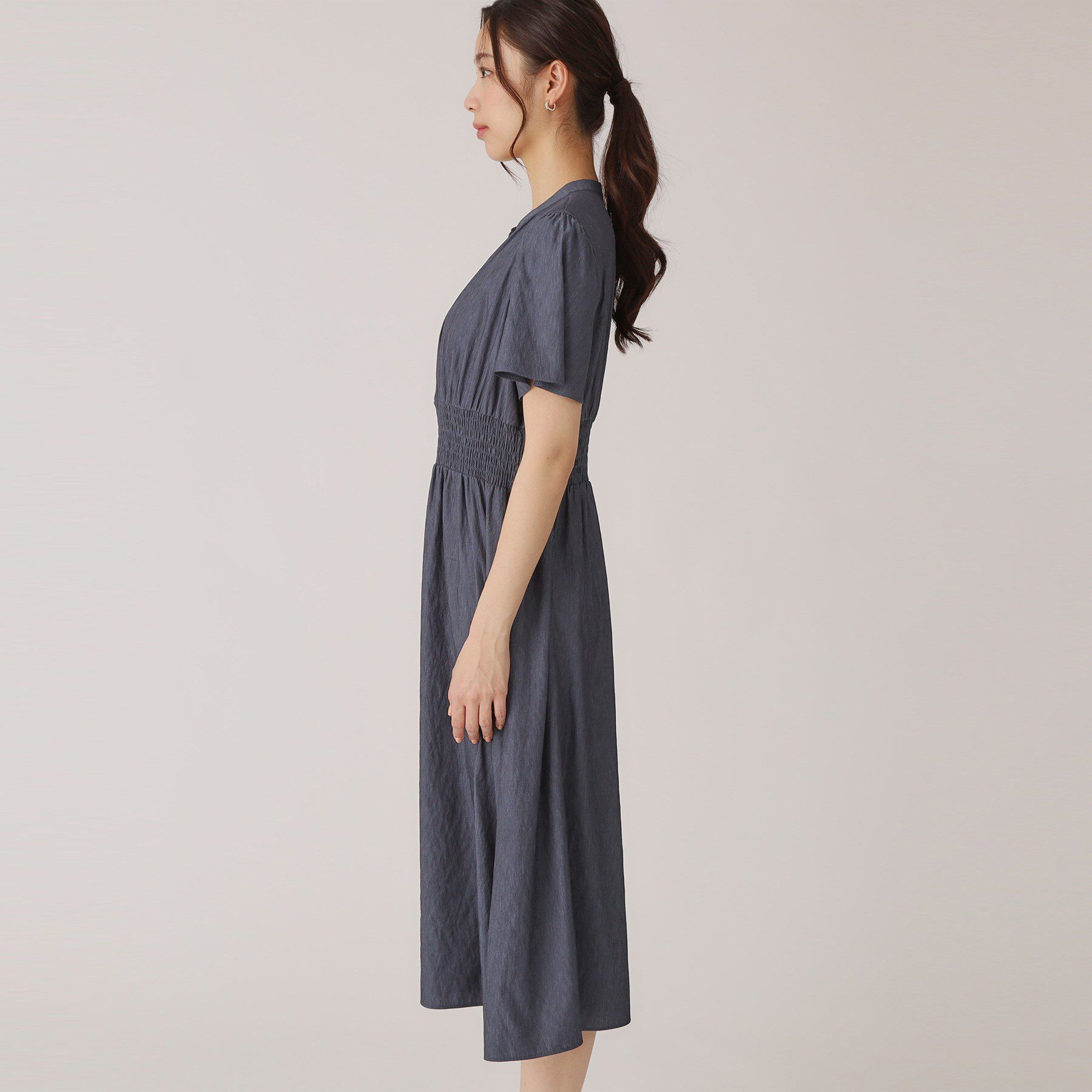 COUP DE CHANCE「【洗える／裏なし】ゴムシャーリングデザインのワンピース」|ワンピース|