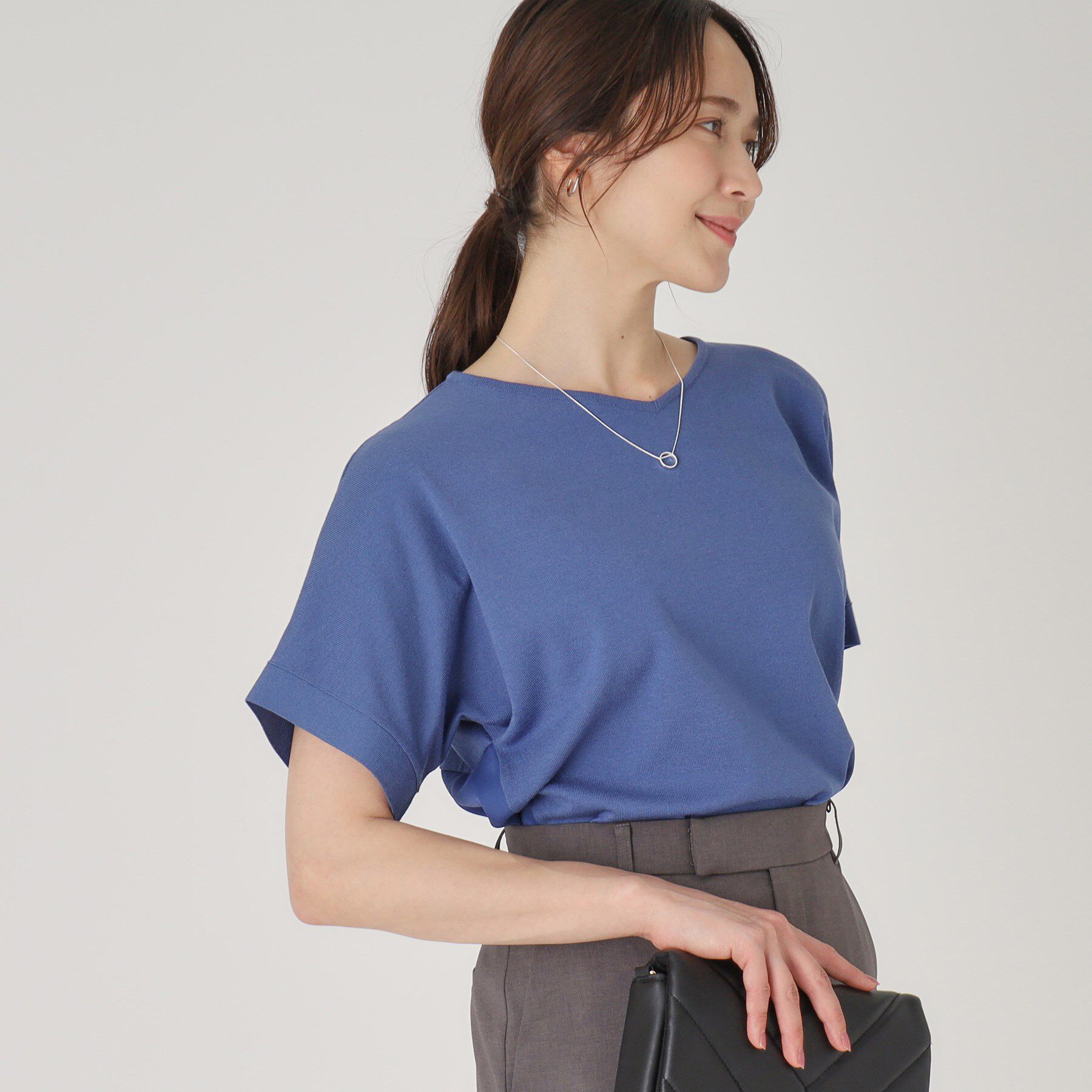 COUP DE CHANCE「【洗える／ヒップ丈】異素材組合せトップス」|ニット・セーター|