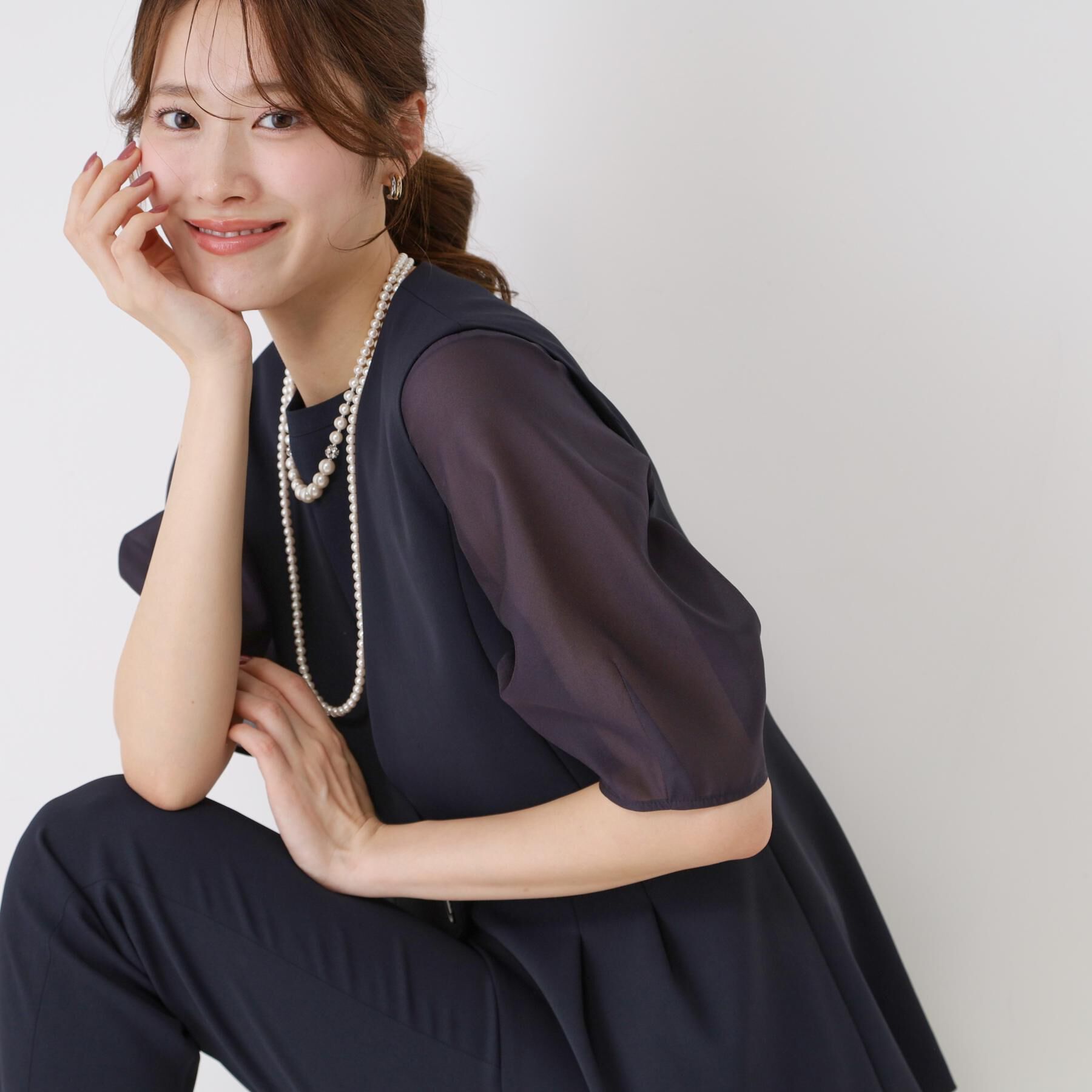 COUP DE CHANCE「【手洗い可／日本製／セットアップ可】カラーレスジレ」|ベスト・ジレ|