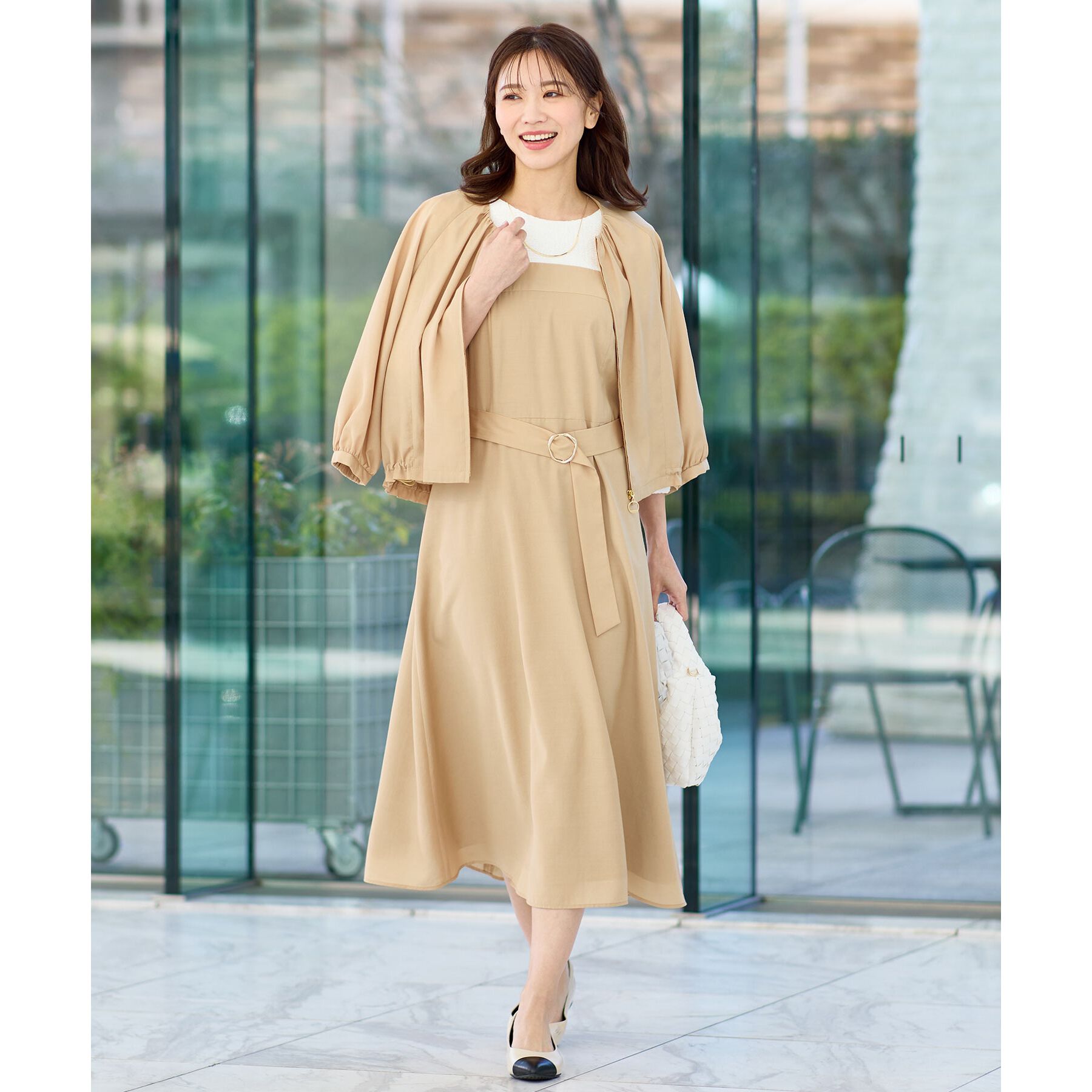 Reflect「【撥水／洗える／セットアップ可】エアリージップアップブルゾン」|ブルゾン・スタジャン|