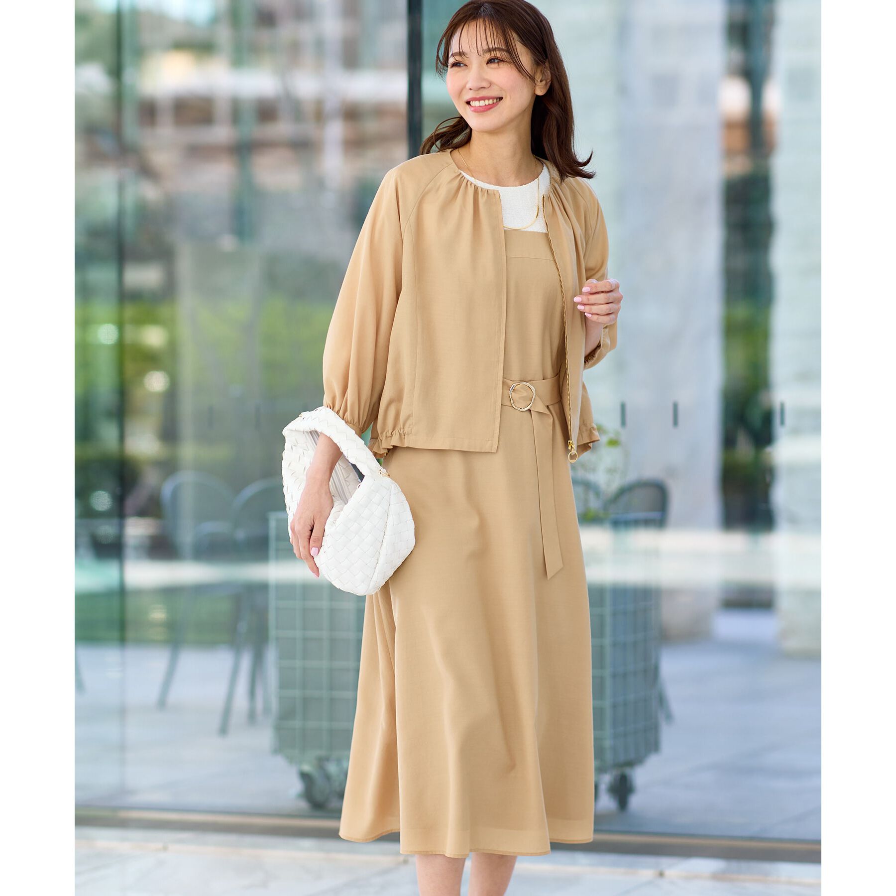 Reflect「【撥水／洗える／セットアップ可】エアリージップアップブルゾン」|ブルゾン・スタジャン|