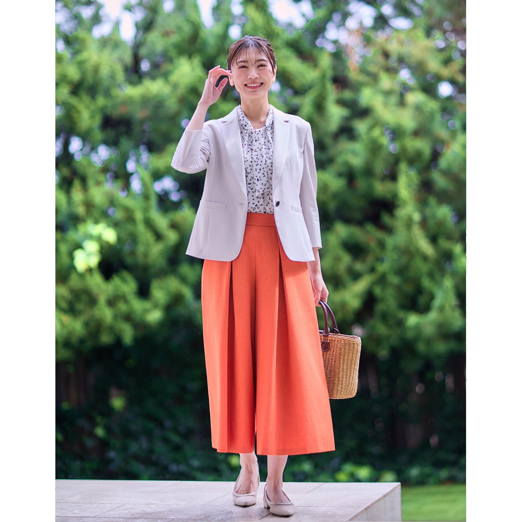 Reflect「【洗える】タックスカート風ワイドパンツ」|その他|