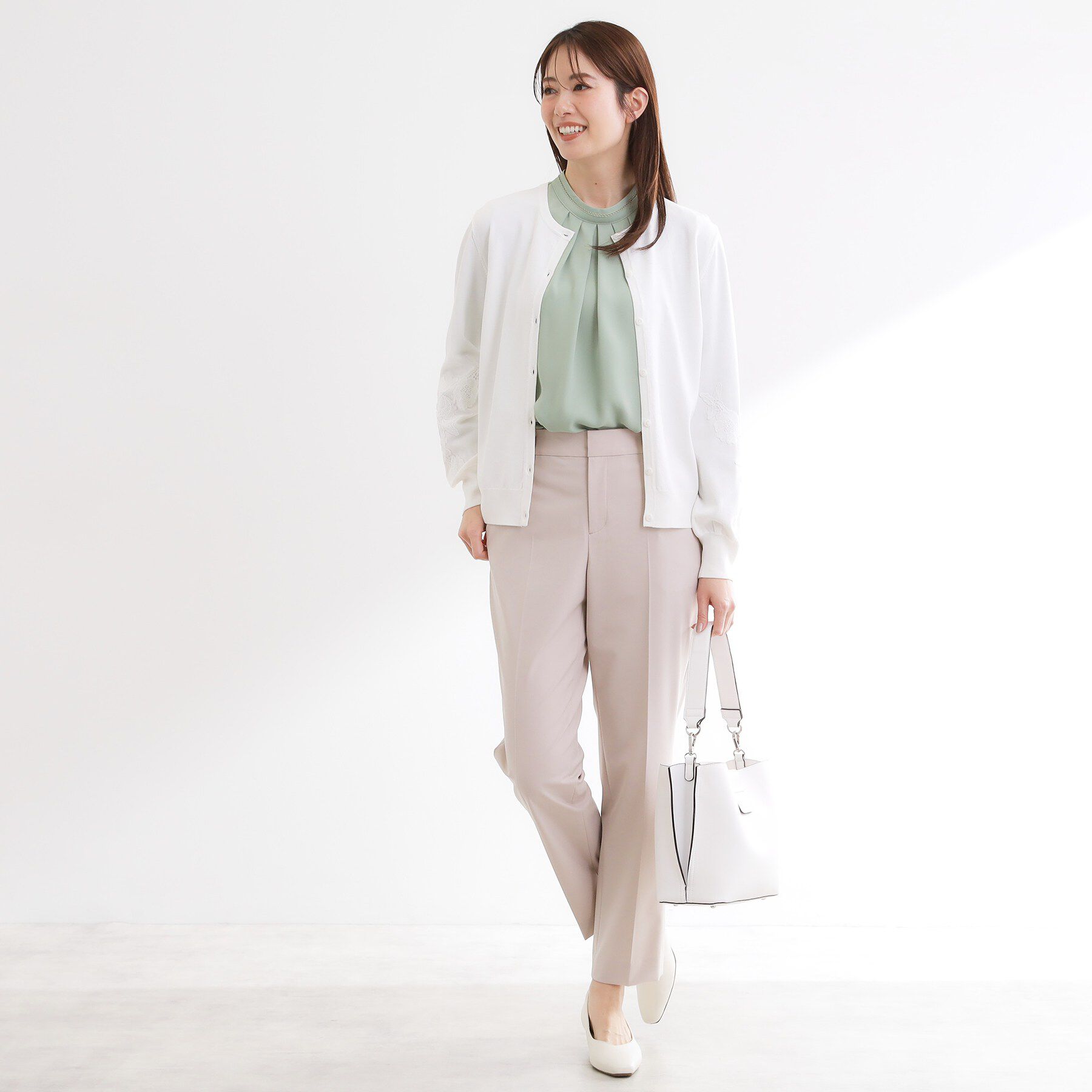 Reflect「レースデザインスリーブカーディガン」|カーディガン|