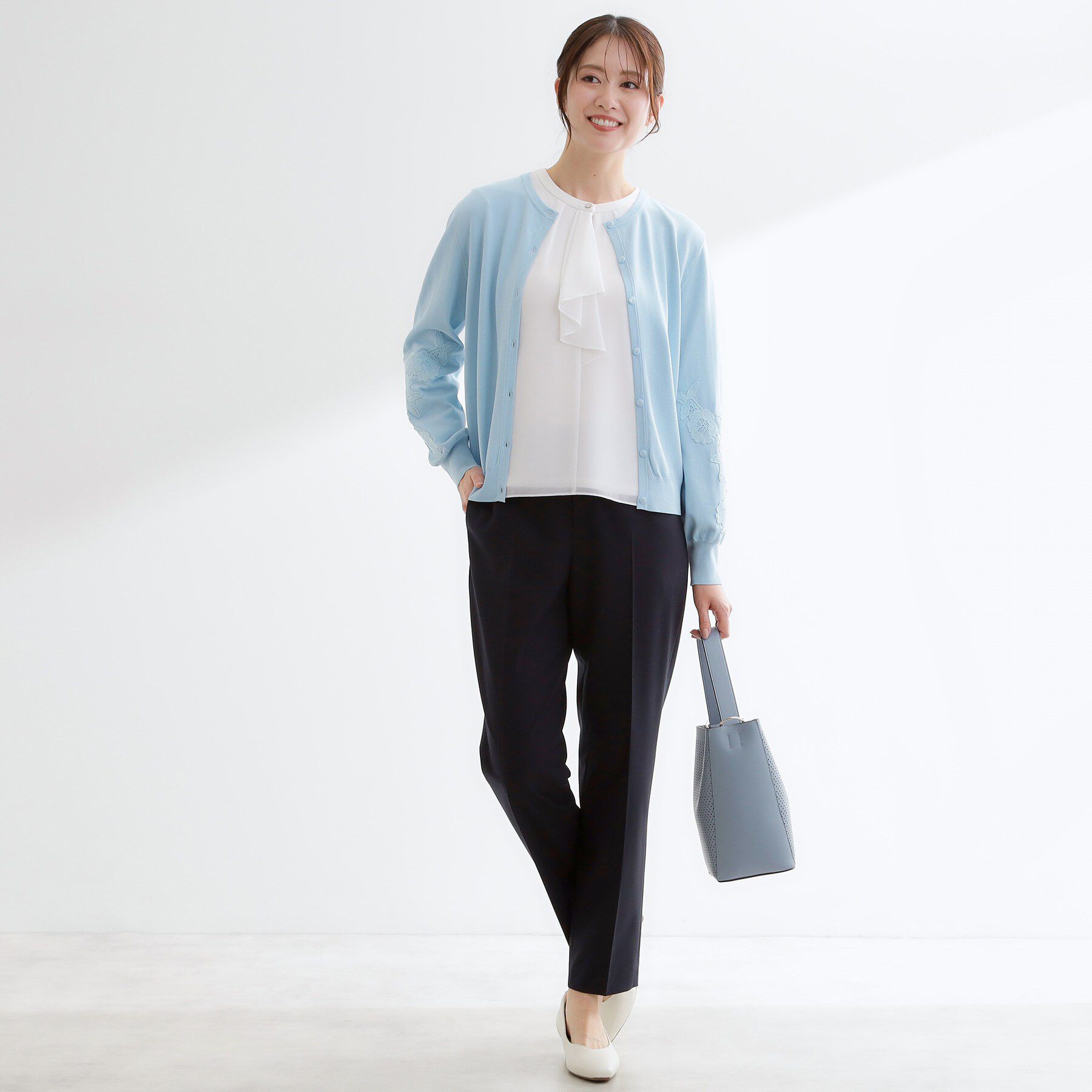 Reflect「レースデザインスリーブカーディガン」|カーディガン|