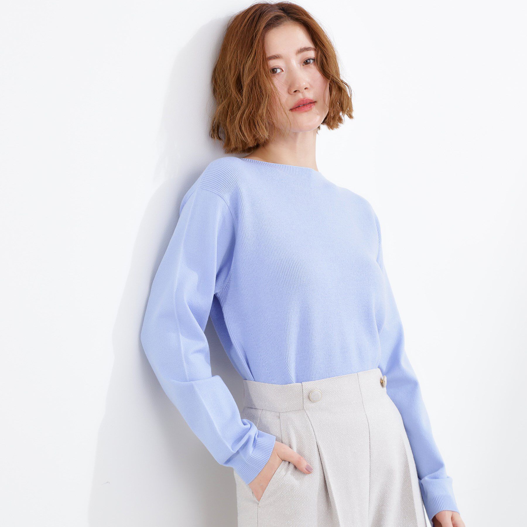 grove「春新色！洗濯機で洗えるベーシックニット【毛玉軽減】」|ニット・セーター|