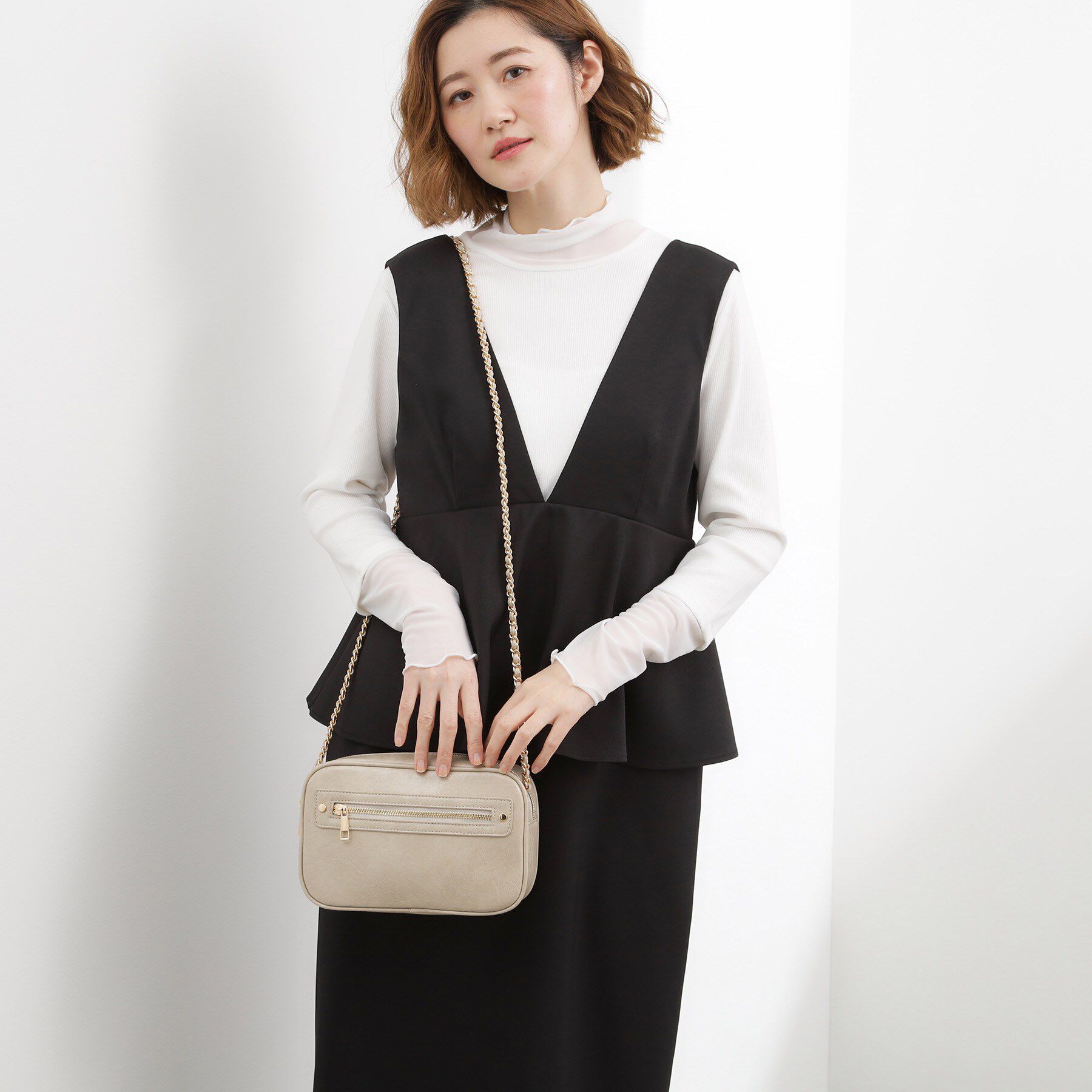 grove「スクエアZipポケチェーンショルダー」|ショルダー・メッセンジャー|