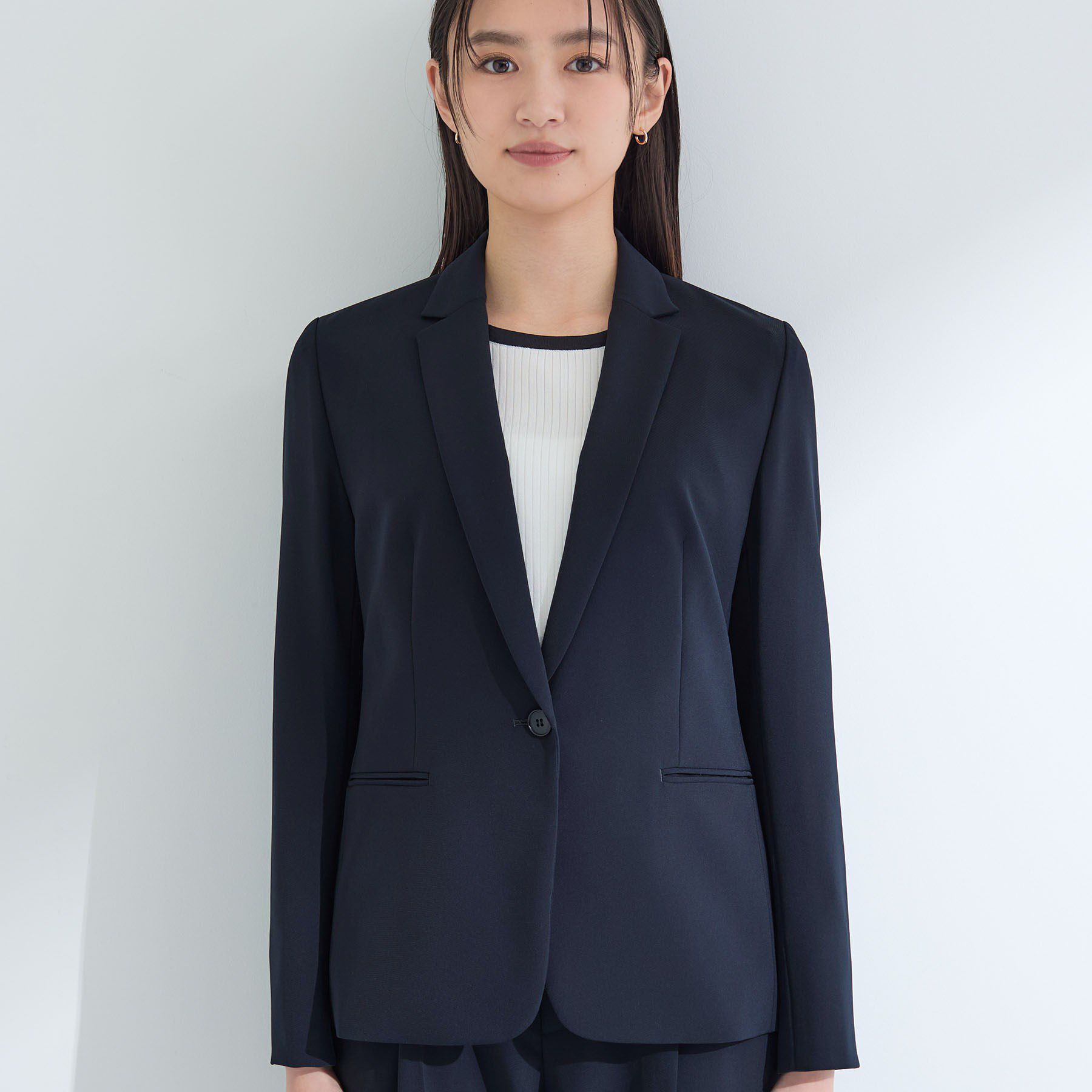 INDIVI「【洗える／UVケア】ストレッチテーラードジャケット」|スーツ|