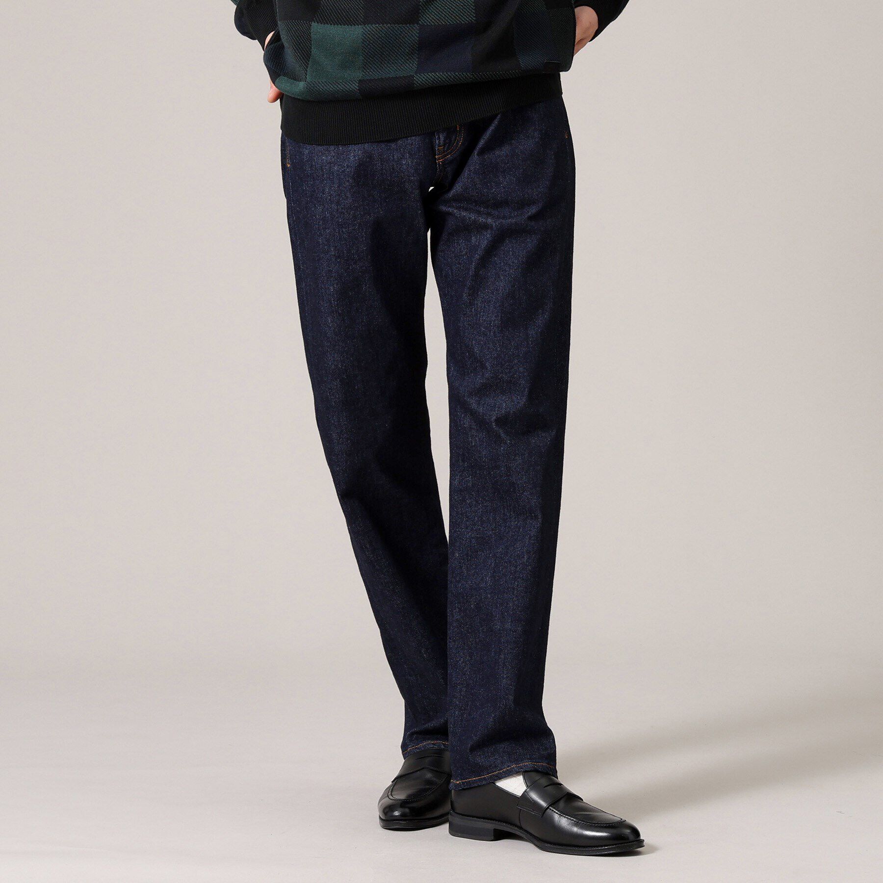 TAKEO KIKUCHI「【モンスターストレッチ】日本製 ワンウォッシュ デニムパンツ」|デニム|ネイビー(094)
