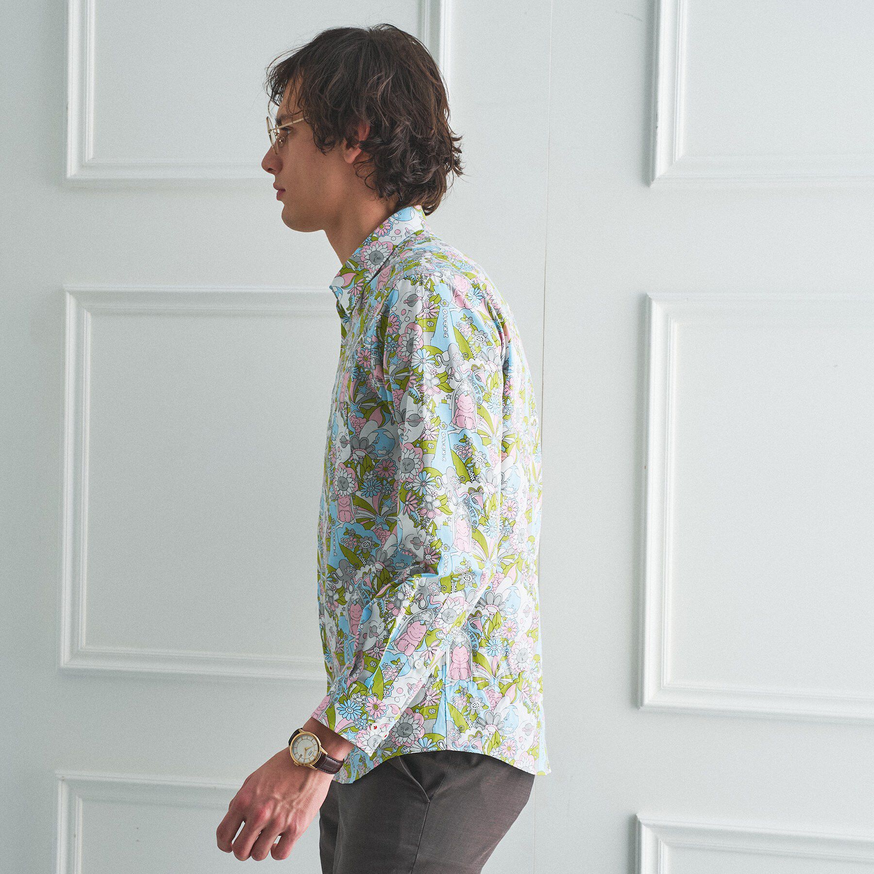 TAKEO KIKUCHI「【BOWLER HAT LABEL】ビリケンプリント 長袖シャツ」|シャツ・ブラウス|