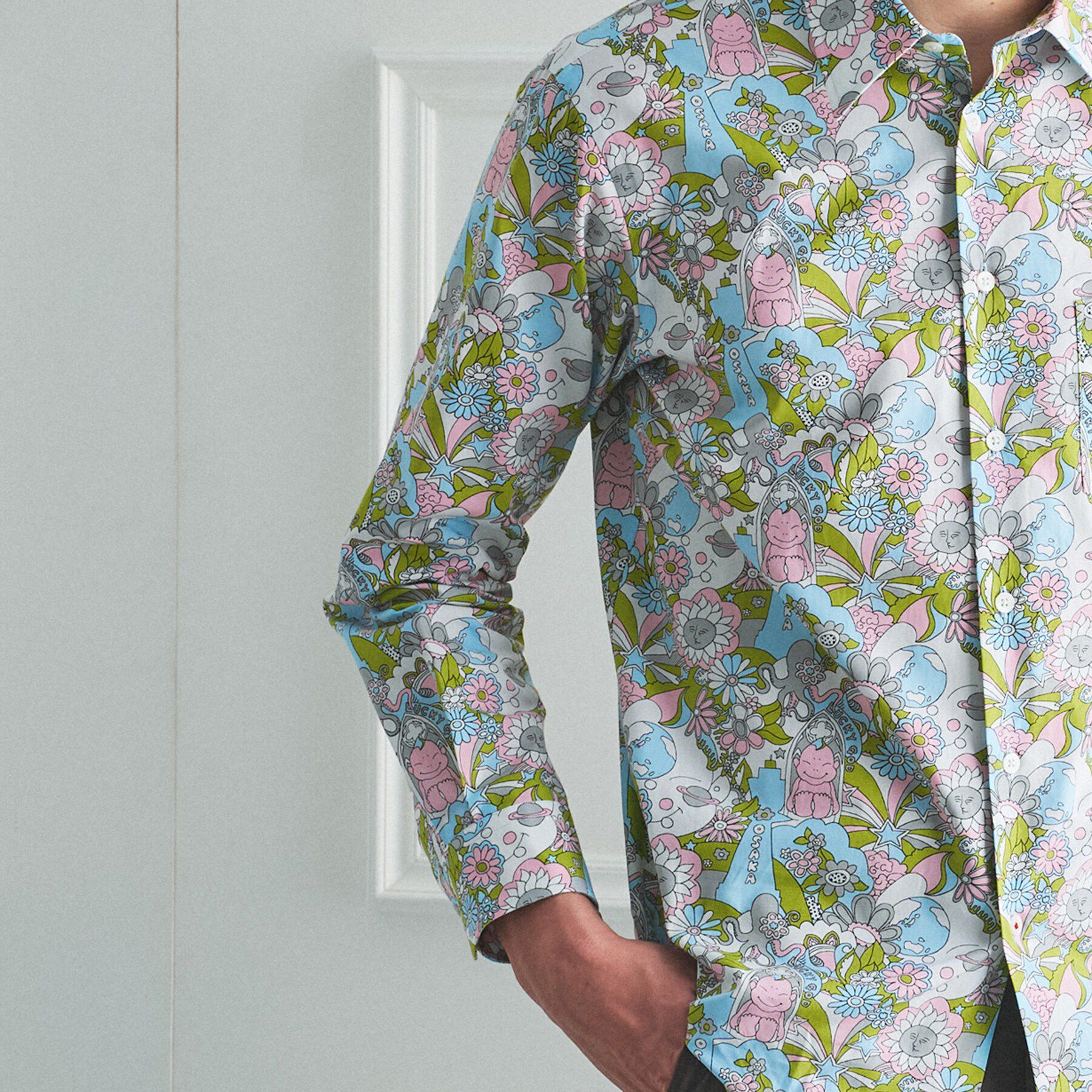 TAKEO KIKUCHI「【BOWLER HAT LABEL】ビリケンプリント 長袖シャツ」|シャツ・ブラウス|