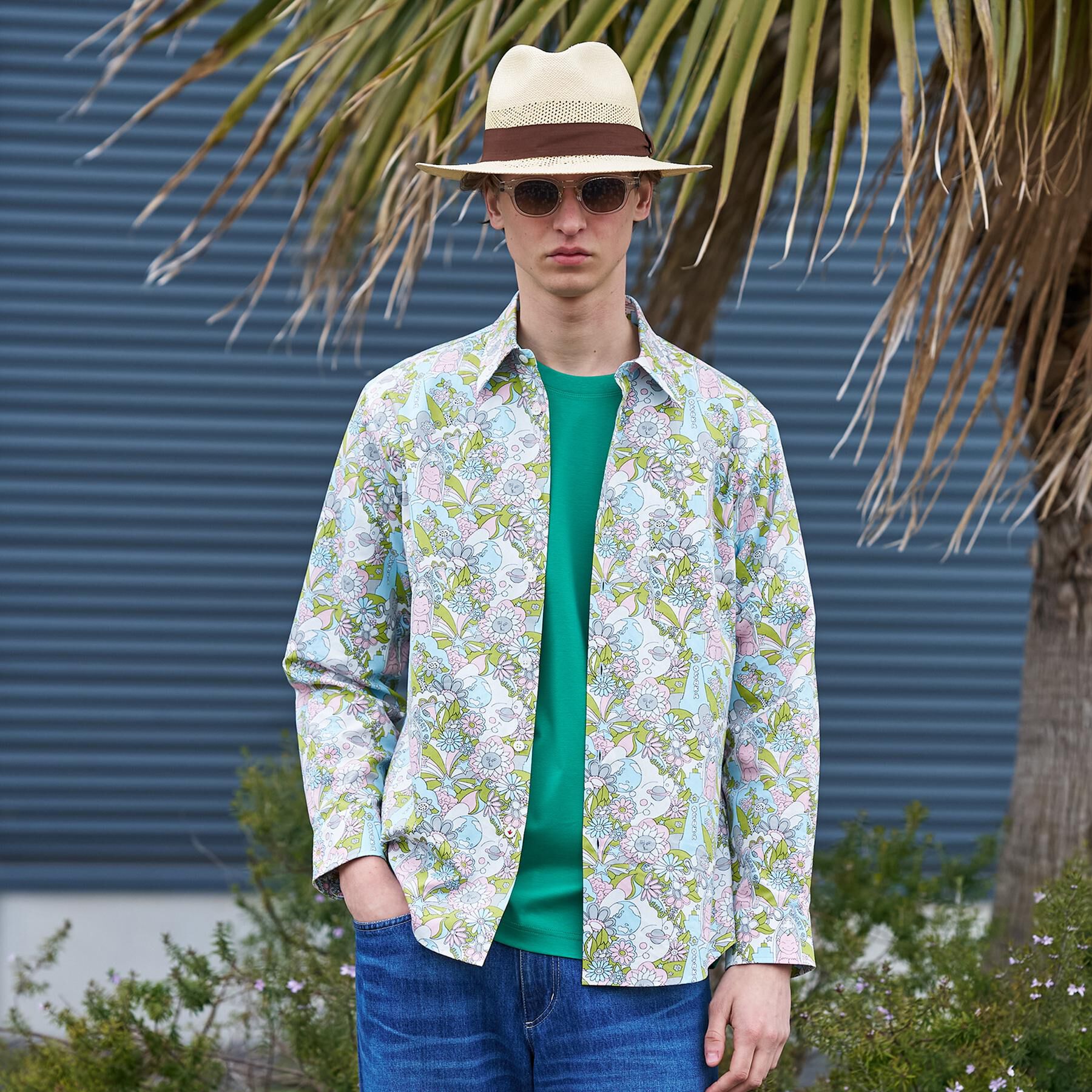 TAKEO KIKUCHI「【BOWLER HAT LABEL】ビリケンプリント 長袖シャツ」|シャツ・ブラウス|