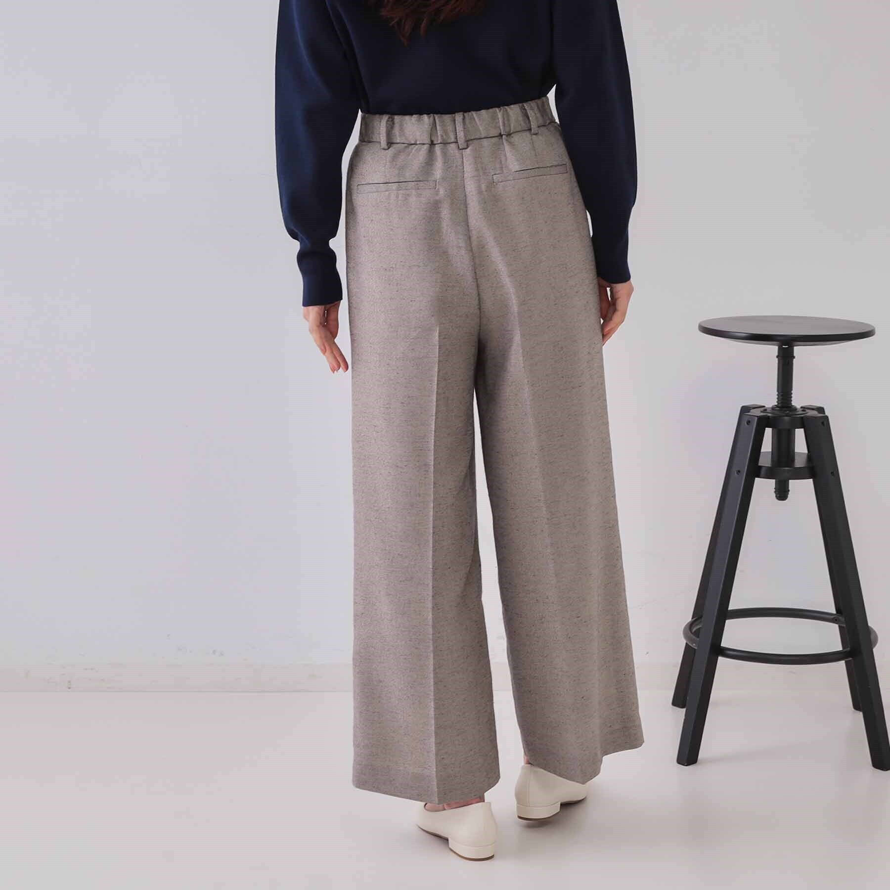 OPAQUE.CLIP「麻混ラメワイドパンツ【洗濯機洗い可】」|その他|