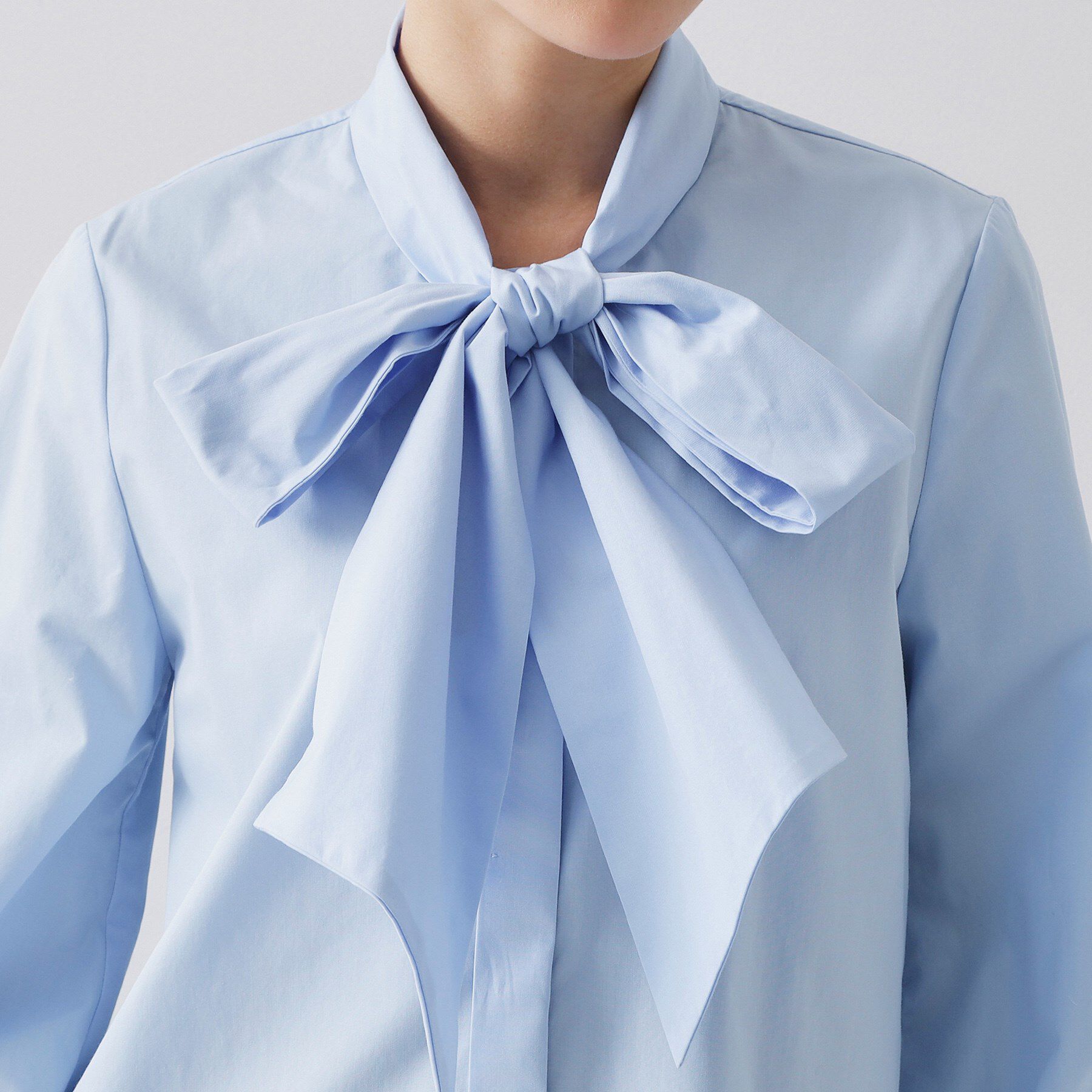 OPAQUE.CLIP「《通勤対応》ボウタイシャツブラウス【洗濯機OK】」|シャツ・ブラウス|