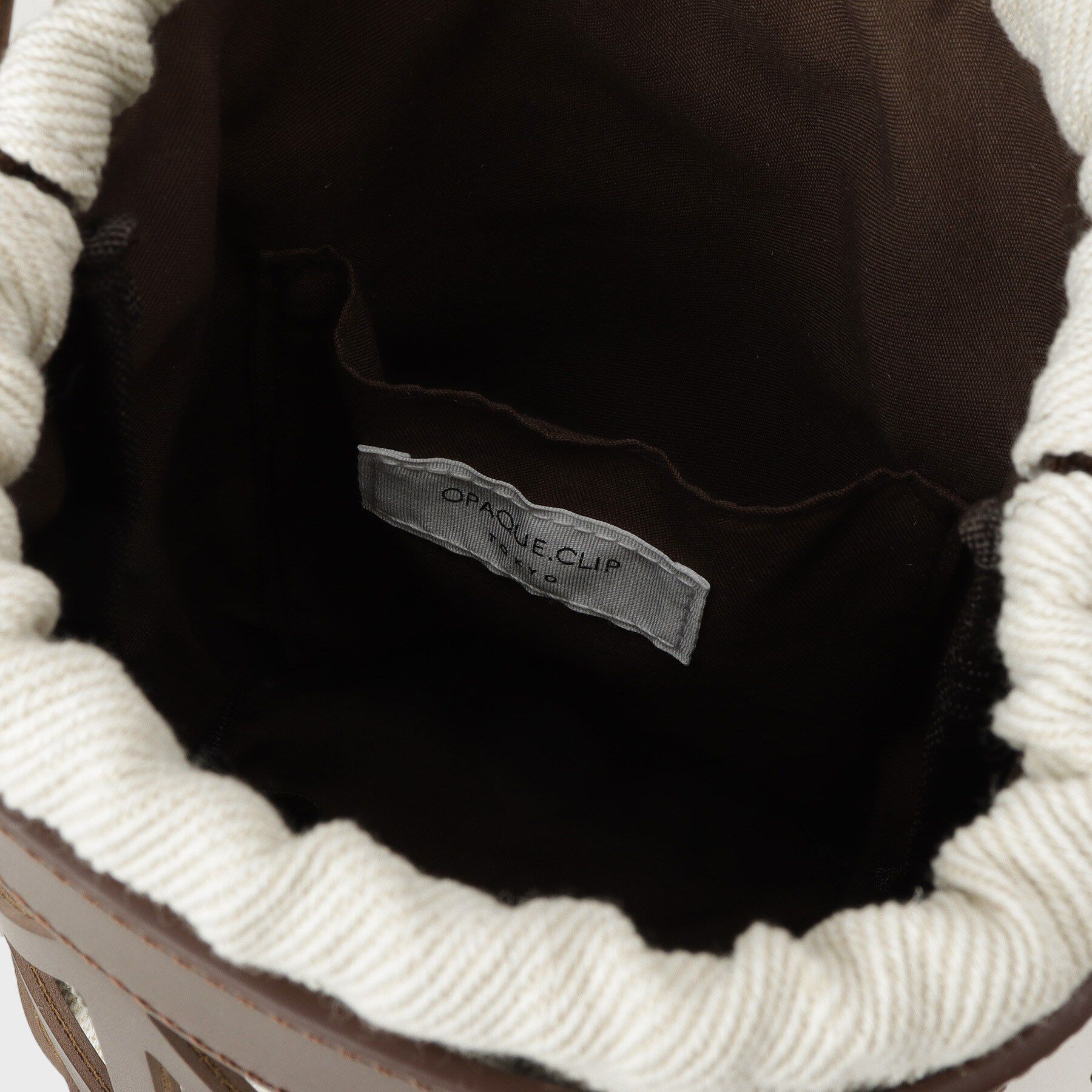 OPAQUE.CLIP「バンブーハンドルパンチングバケツ型バッグ」|ハンドバッグ|