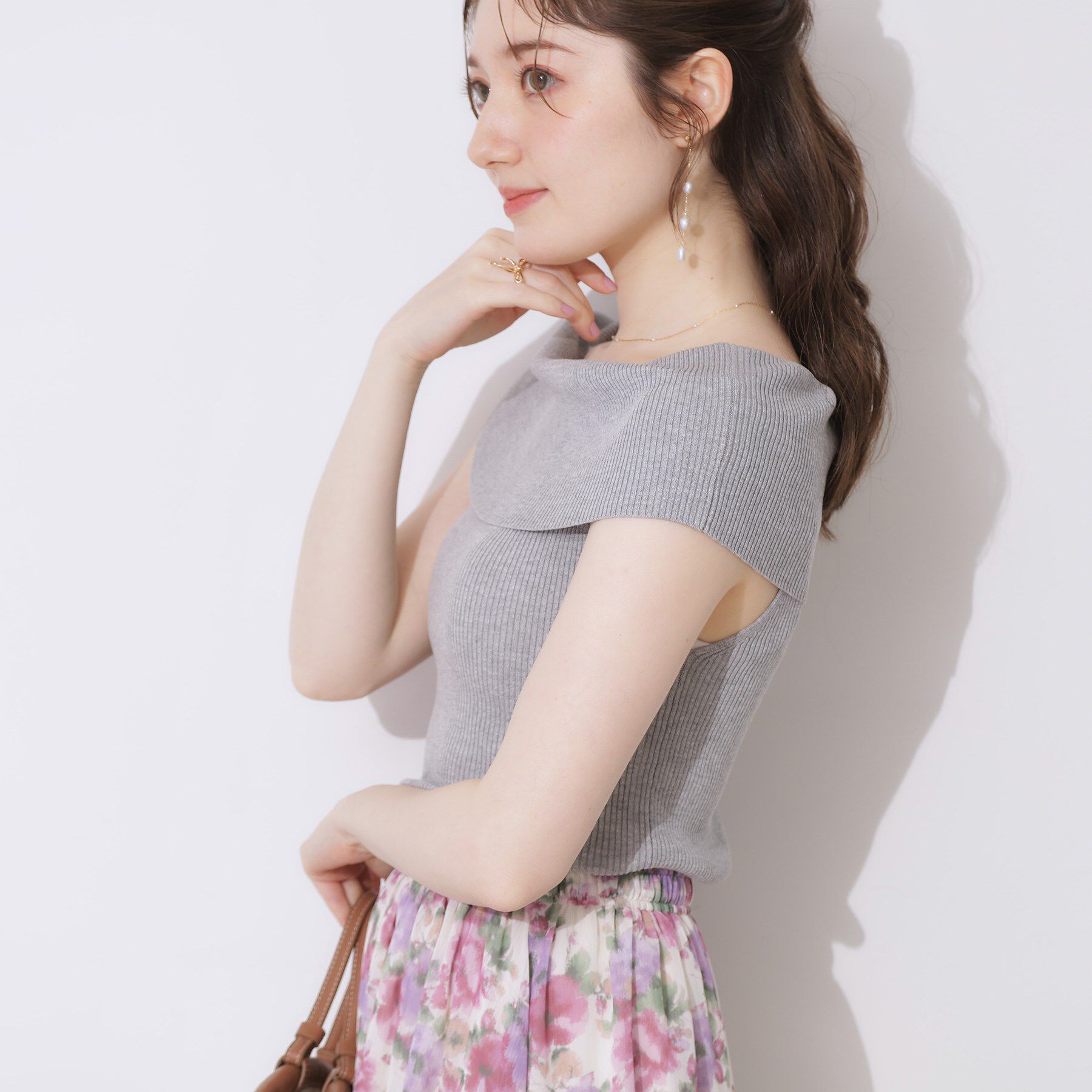 Couture broach「リブオフショルニット」|ニット・セーター|